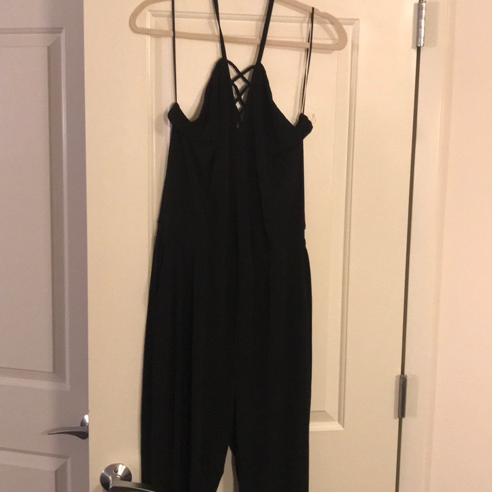 Guess black pant romper